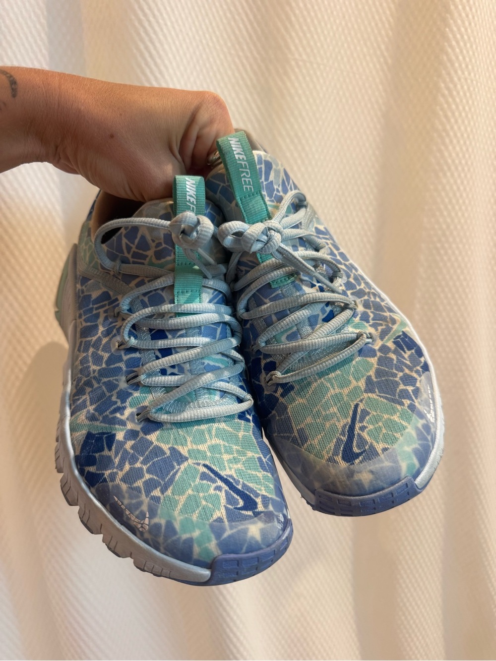 Nike Women's Light Blue Teal Mosaic Metcon 6